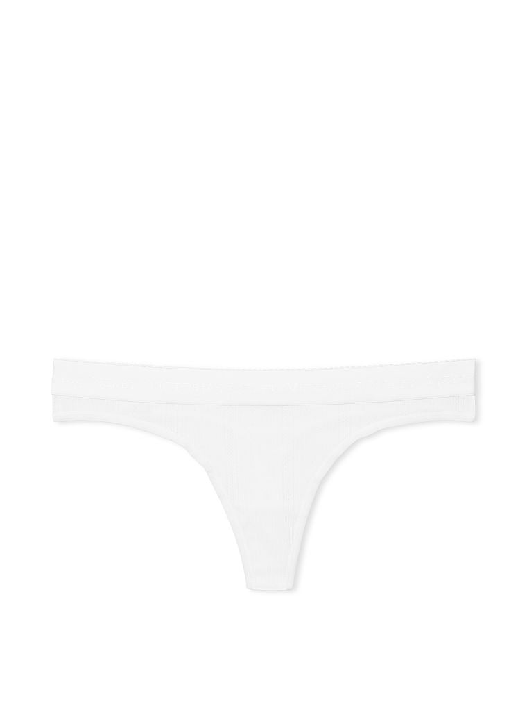 Tanga Con Lavorazione Pointelle E Vita Logata, Vs White, large