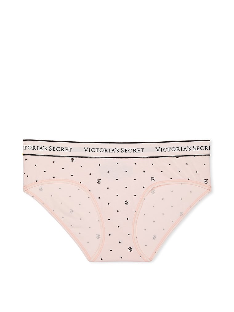 Slip Coprente In Cotone Con Logo, VS Pink Logo Dot, large