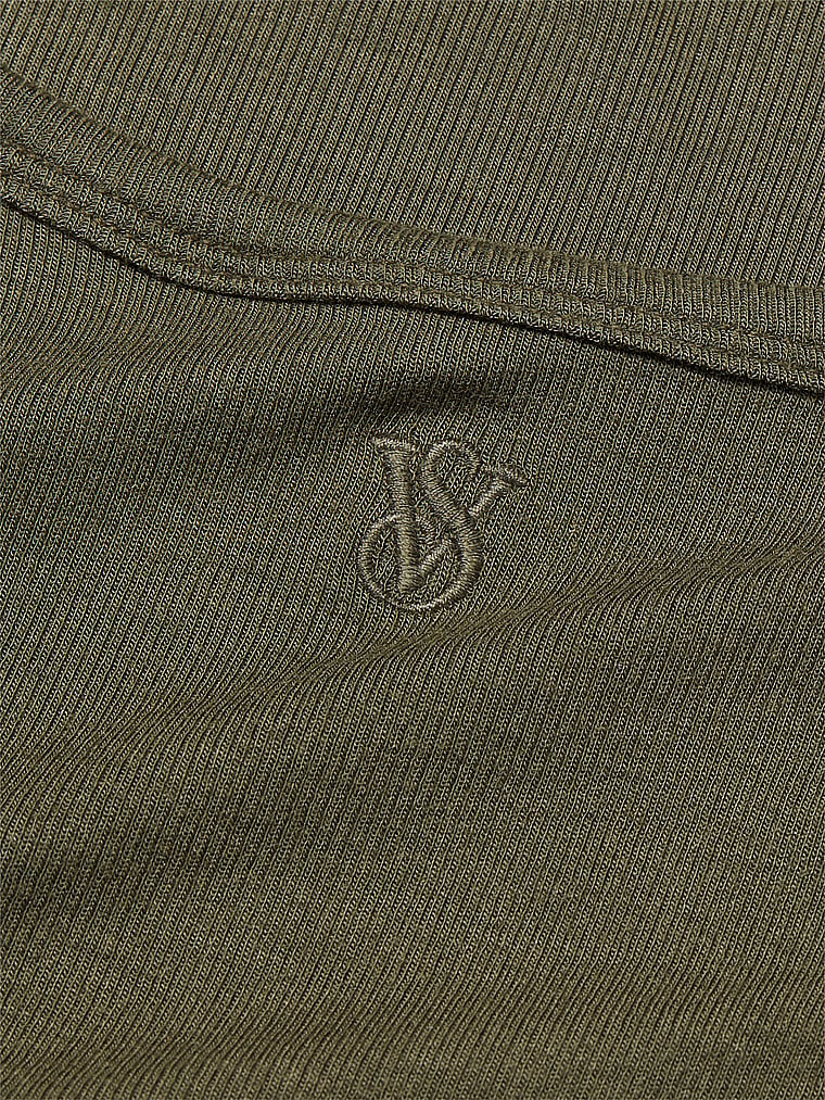 Canotta E Pantaloni In Modal A Coste Sottili, Casual Olive, large