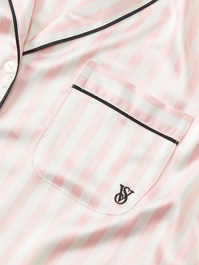 Pigiama Lungo In Raso Satinato Victoria’s Secret Fashion Show ‘24, Iconic Stripe, large