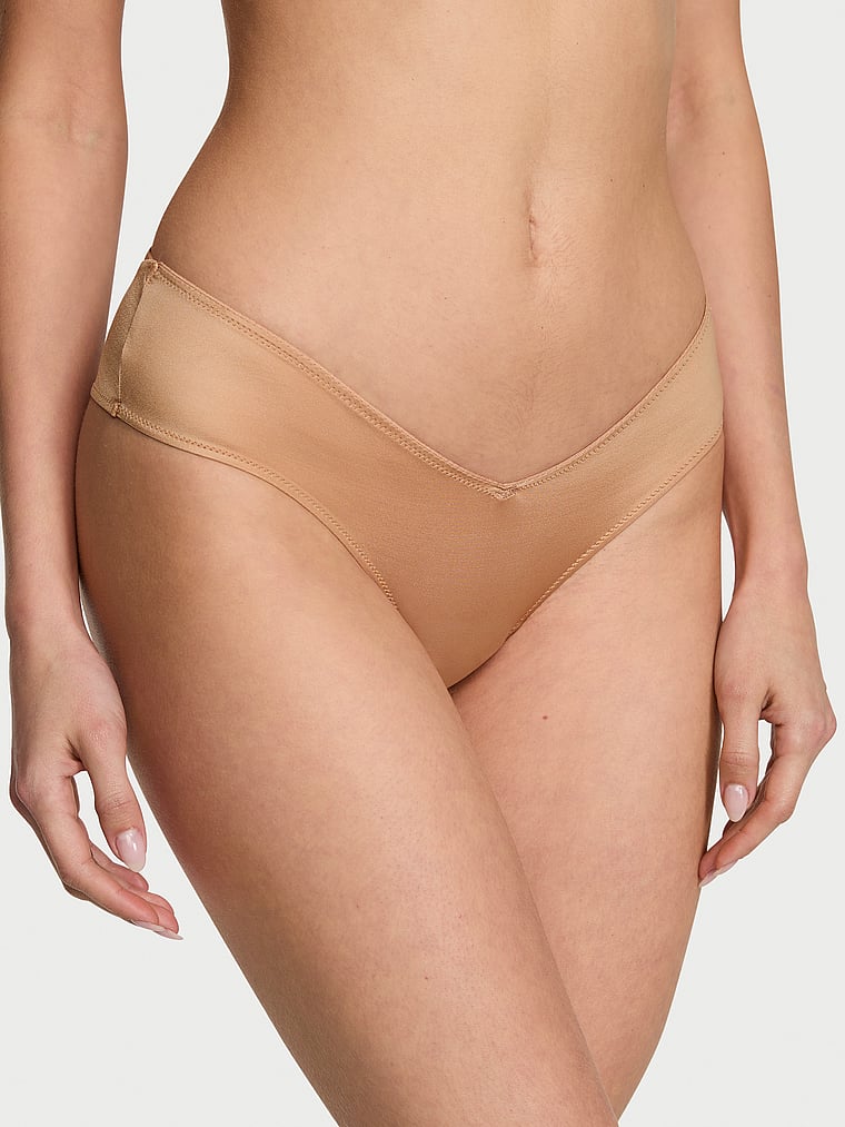 Slip Sgambato Con Laccetti Sul Lato Posteriore, Praline, large