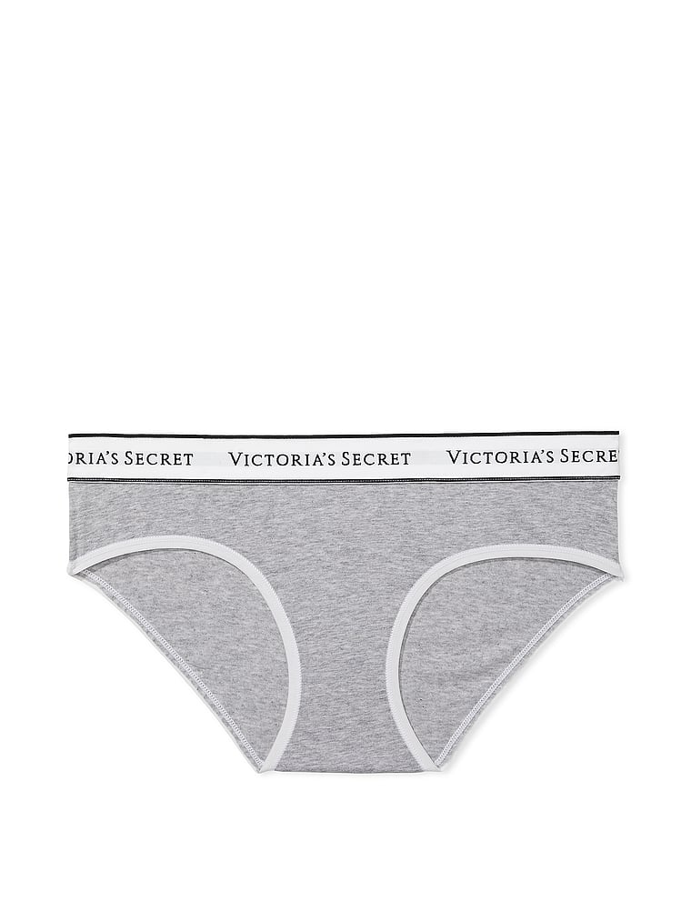 Slip Coprente In Cotone Con Logo, Medium Heather Gray, large