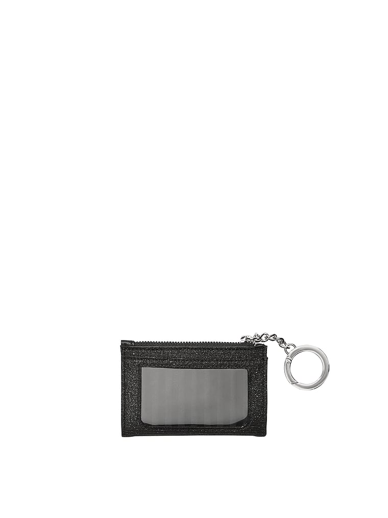 Foldover Card Case, Black Sparkle, large
